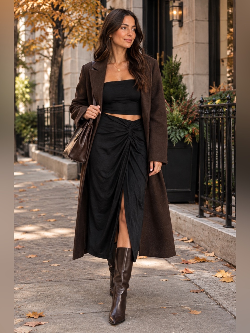 Dynamite Sculpt Midi Skirt With Slit